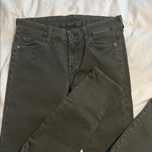 7 For All Mankind- Olive Green Jeans